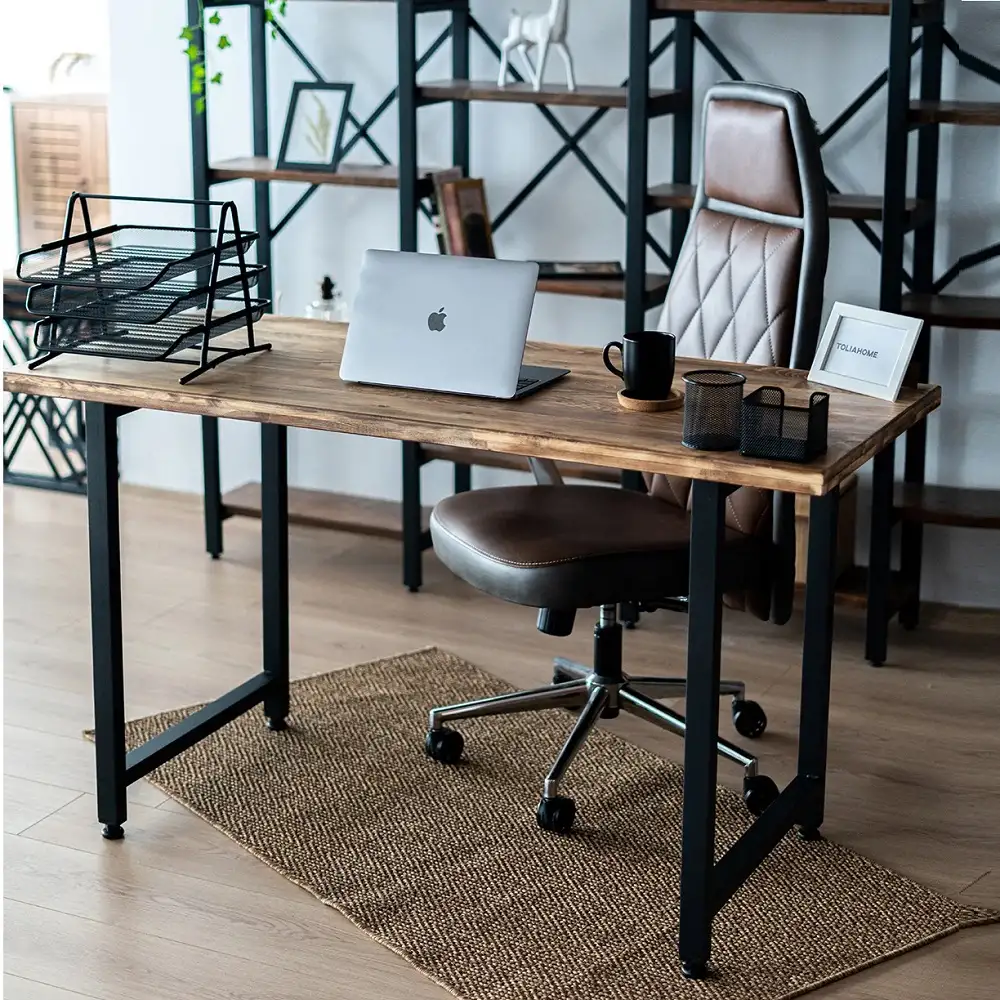 Masa bucatarie  lemn,Solid Wood, natural-negru,140x60x75 cm, 30077