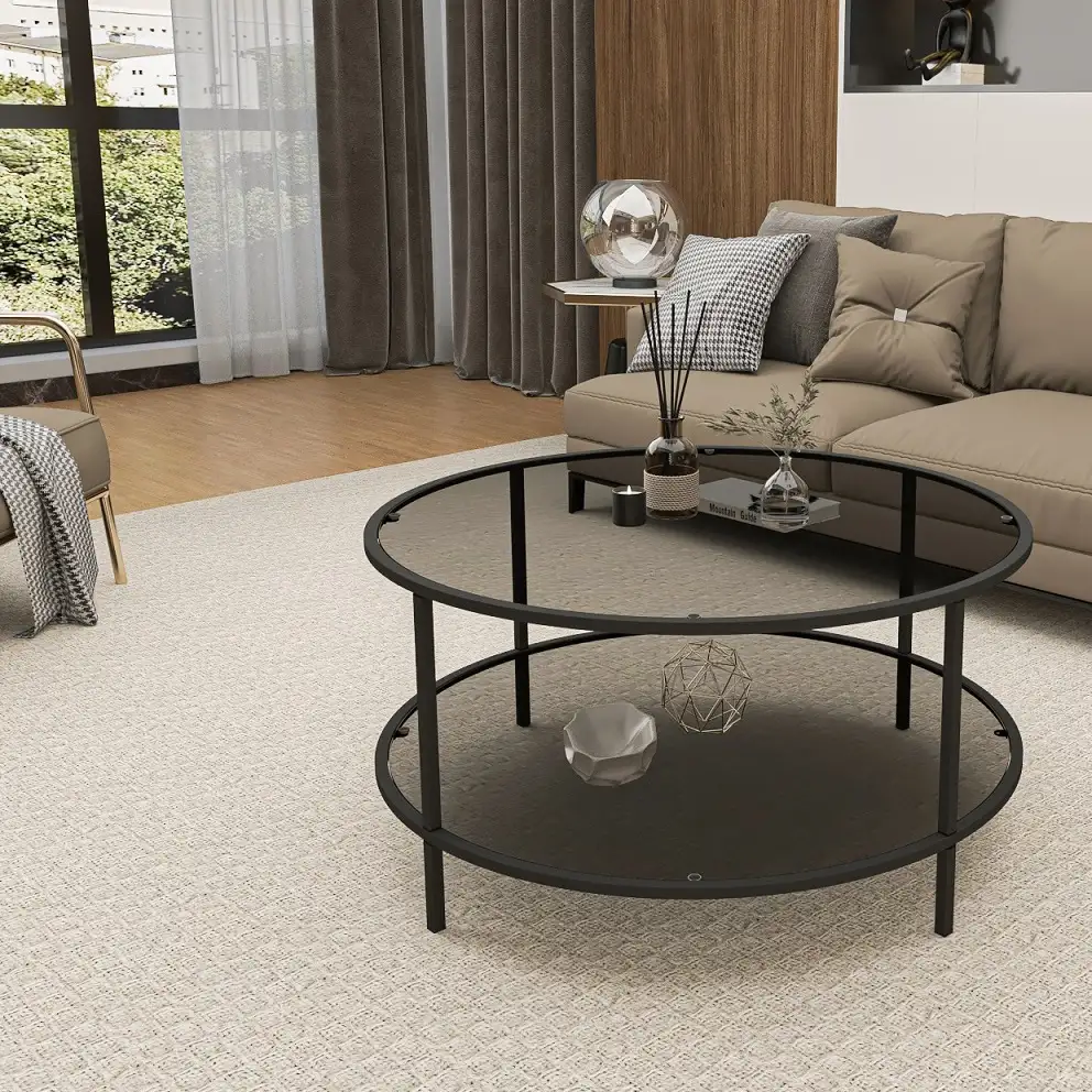 Masuta de cafea sticla,Homs,seria 710,80x80x45 cm,0049